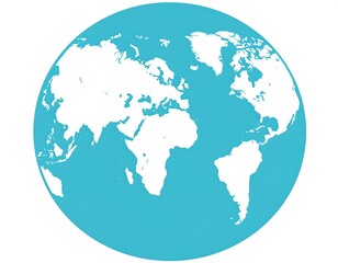 Naklejka premium Simple world map graphic