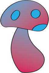A cartoon mushroom