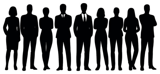 Confident silhouette vector: sleek suit ensemble illustration for professional design inspiration