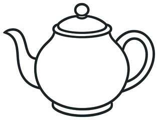 Elegant teapot vector design: minimalistic, modern kettle artwork for kitchen decor