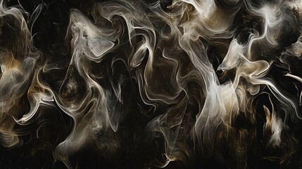 Elegant swirling patterns of white smoke creating a mesmerizing effect