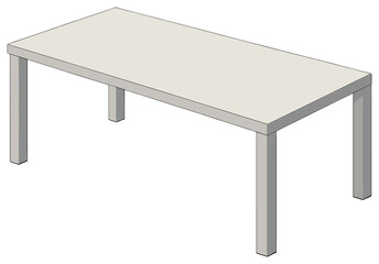 Elegant dining table vector: minimalist and modern furniture design for stylish interiors