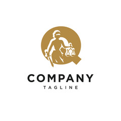 Letter Q Themis Logo Icon Vector