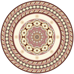 Fototapeta premium Circular pattern, carpet edge, circle carpet