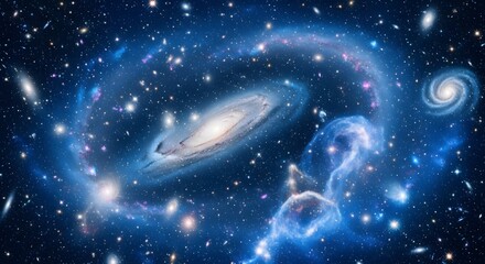 A Stunning Cosmic Journey Through the Majestic Spiral Galaxy and Starry Expanse of the Universe