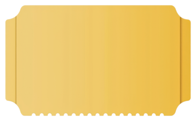 PNG Blank yellow event ticket illustration