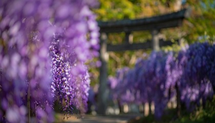 Obraz premium Purple wisteria tunnel