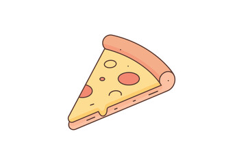 Delicious Single Slice of Pepperoni Pizza with Melted Cheese.
