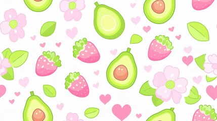 Scandinavian-inspired seamless pattern showcasing cut