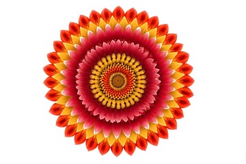 Geometric circular flower with symmetry design