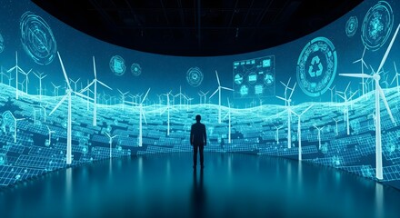 Climate Data Immersion Room- 360° Holographic Sustainability Visualizations