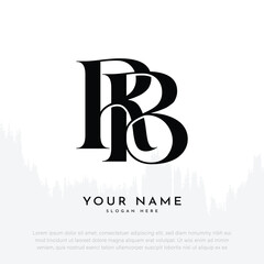 RB BR initial handwriting and luxury monogram logo
