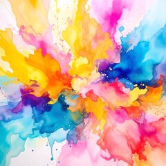 Fototapeta premium A vibrant abstract painting featuring bold colors and dynamic shapes.