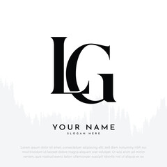 LG GL initial handwriting and luxury monogram logo