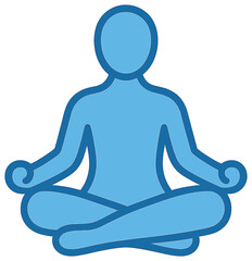 Yoga pose symbol | meditation icon: calm, balance & tranquility vector for wellness design