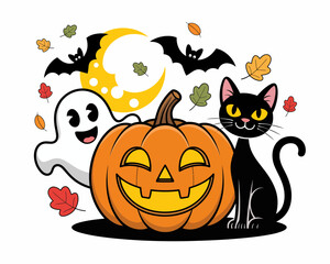 halloween background with pumpkin