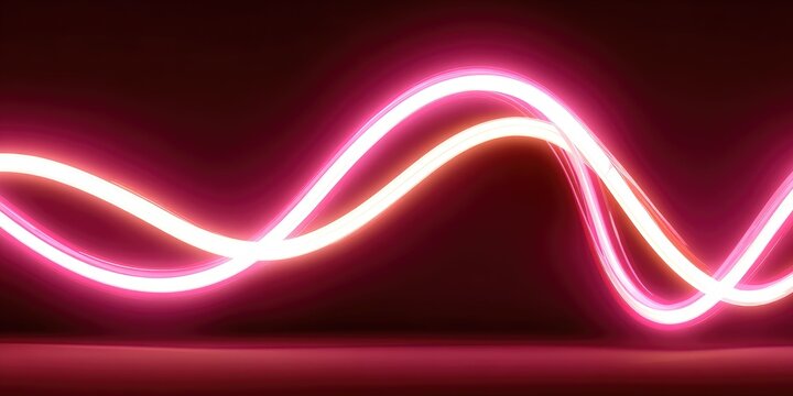 Abstract pink light trails curve and flow