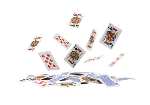 Playing Cards: A Stunning Visual of Chance & Risk Isolated on Transparent Background - Powered by Adobe