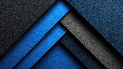 Abstract geometric pattern with dark and light blue, gray hues and textured surfaces