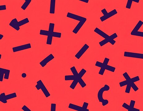 Abstract pattern of dark shapes on a vibrant background