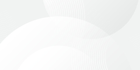 Fototapeta premium White geometric abstract background overlap layer on bright space with lines effect decoration. abstract circle background.