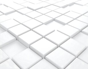 Abstract pattern of interlocking white cubes