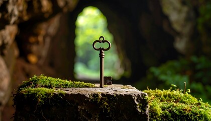Ancient Key with Cave Entrance, and Mystery.