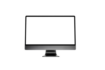 Modern desktop computer monitor with blank screen suitable for presentations, workspaces, and creative projects