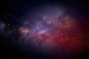 Fototapeta premium Stunning Milky Way Galaxy with Stars and Nebulae.