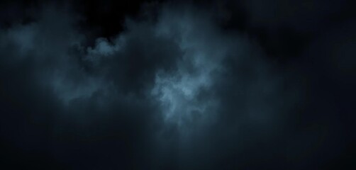 Dense, swirling black fog obscures all light, creating an abstract, ominous backdrop,  eerie,  mysterious