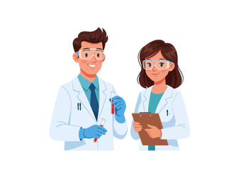 Scientists in Lab Coats Research and Experimentation
