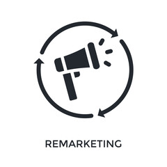 Remarketing Icon Glyph Style. Vector Illustration For Graphic Design