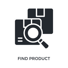 Find Product Icon Glyph Style. Vector Illustration For Graphic Design