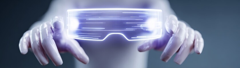 Exploring the metaverse, person immersed in a virtual reality experience person