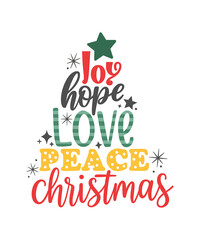 Fototapeta premium Joy Hope Love Peace Christmas