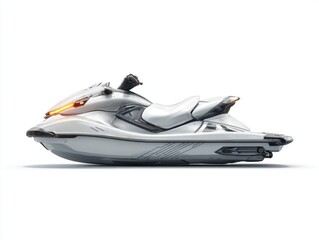 Naklejka premium Sleek White Personal Watercraft on White Background