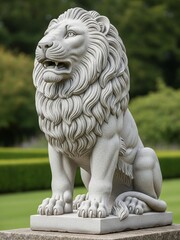 stone lion statue