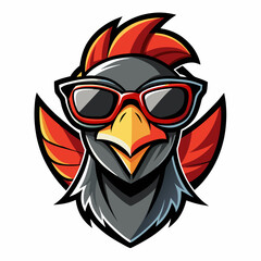 colorful illustration of a cartoon bird head mascot, isolated on white background, suitable for logo, mascot, branding, game character, and etc