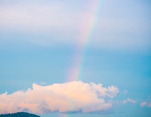 Rainbow over clouds