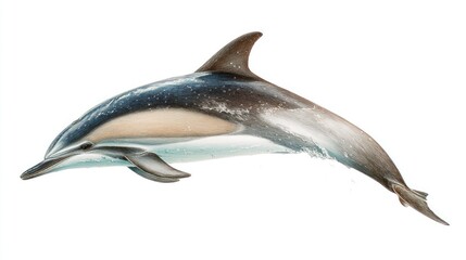 Obraz premium Dolphin leaping, isolated white background