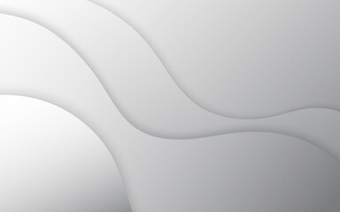 Minimal Gray Abstract Background with Soft Curved Layers for Modern Business and Presentation Design, Illustration vector 10 eps.