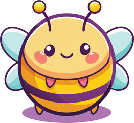 Bee, Cute bee, Cartoon bee, Cute Cartoon Bee Vector Illustration, Adorable Bee Vector Art, 