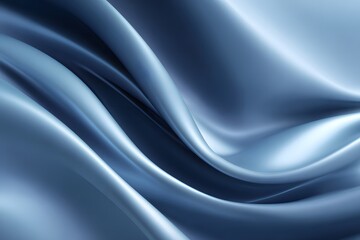 Obraz premium Blue background with smooth, flowing lines of light blue and dark navy, creating an elegant abstract design.