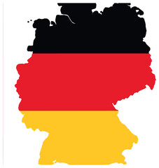 Obraz premium German flag map vector: celebrate national unity with a simple, bold design