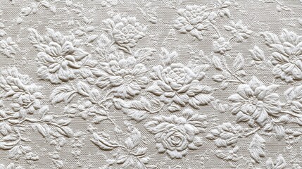 Textured Floral Patterned Fabric Background