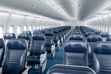 empty seats in an airplane