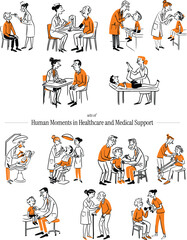 Illustration of Human Moments in Healthcare