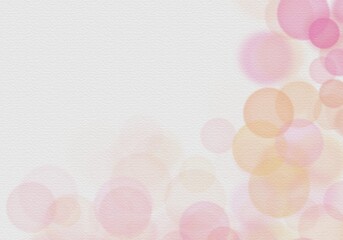 水彩のふんわりした円のイラスト（ピンク）