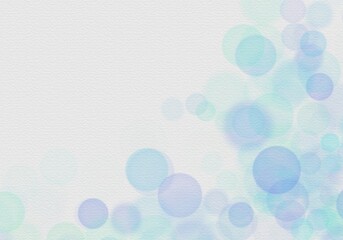 水彩のふんわりした円のイラスト（ブルー）