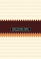 Abstract vector background with serrated brown and beige stripes for athletic team uniforms. A seamless textile pattern for sublimation printing